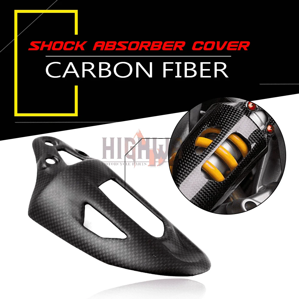 For Ducati 899 959 1199 1299 Panigale V2 Motorcycle Shock Absorber Heel Guard Cover Carbon Fiber Shock Spring Cover