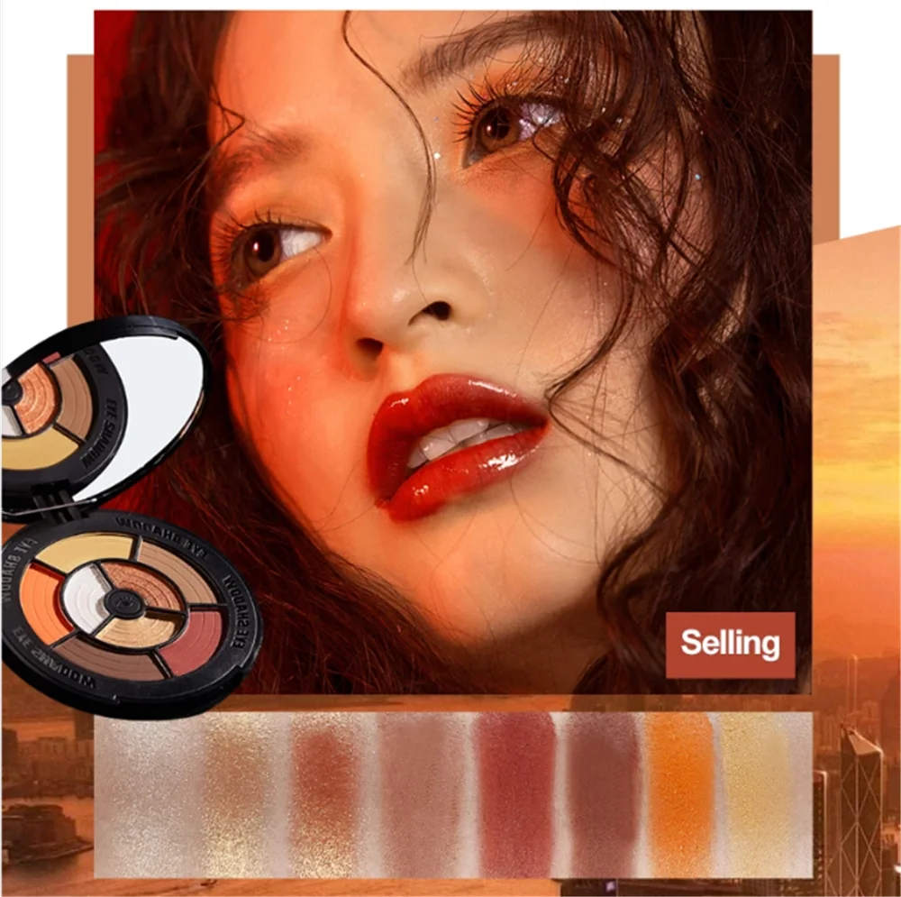 

Kiss Beauty Shining Style Eight Colors Eye Shadow Plate Pearlescent Matte Glittering Powder Girl Student Eye Makeup