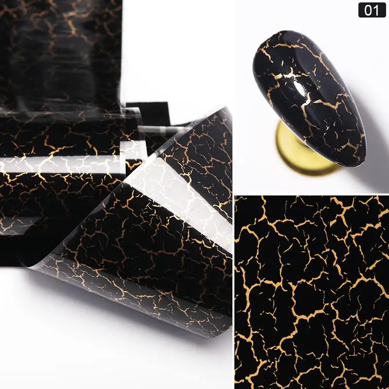 

1 Box Marble Series Nail Foil Stickers Dazzling Bright Foils Sticker Nail Art Transfer Decals Paper Nail Art Decorations DIY Des