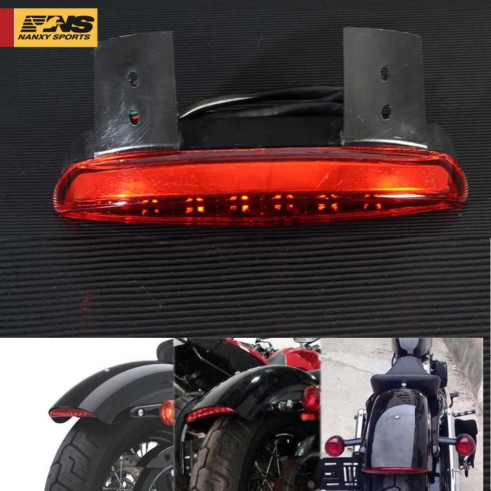 

Велосипедные мотоциклетные фары s, задние кромки, красный светодисветодиодный, стоп-сигнал, мотоциклетные фары для Harley Touring Sportster XL 883 1200 Cafe ...