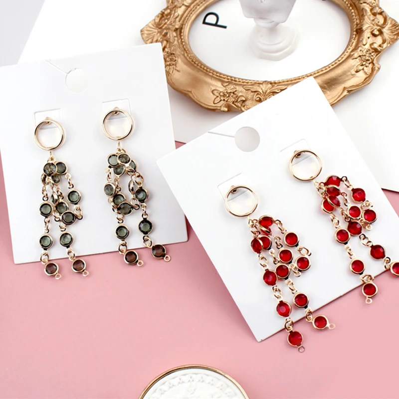 

2020 New Long Crystal CZ Tassel Gold Color Dangle Earrings for Women Wedding Long Dangle Earrings Drop Earing Fashion Jewelry