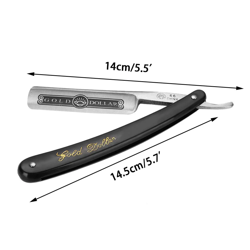 

Gold Dollar 66 Classic Shaving Straight Razor Manual Barber Razors Folding Knife Men Stainless Steel Wood Handle Shave Razor