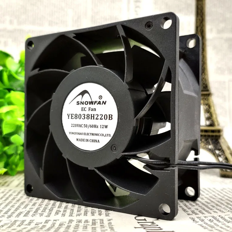 Новый YE8038H220B 8038 220V 12W 8 см/защиты электродвигателя Вентилятор