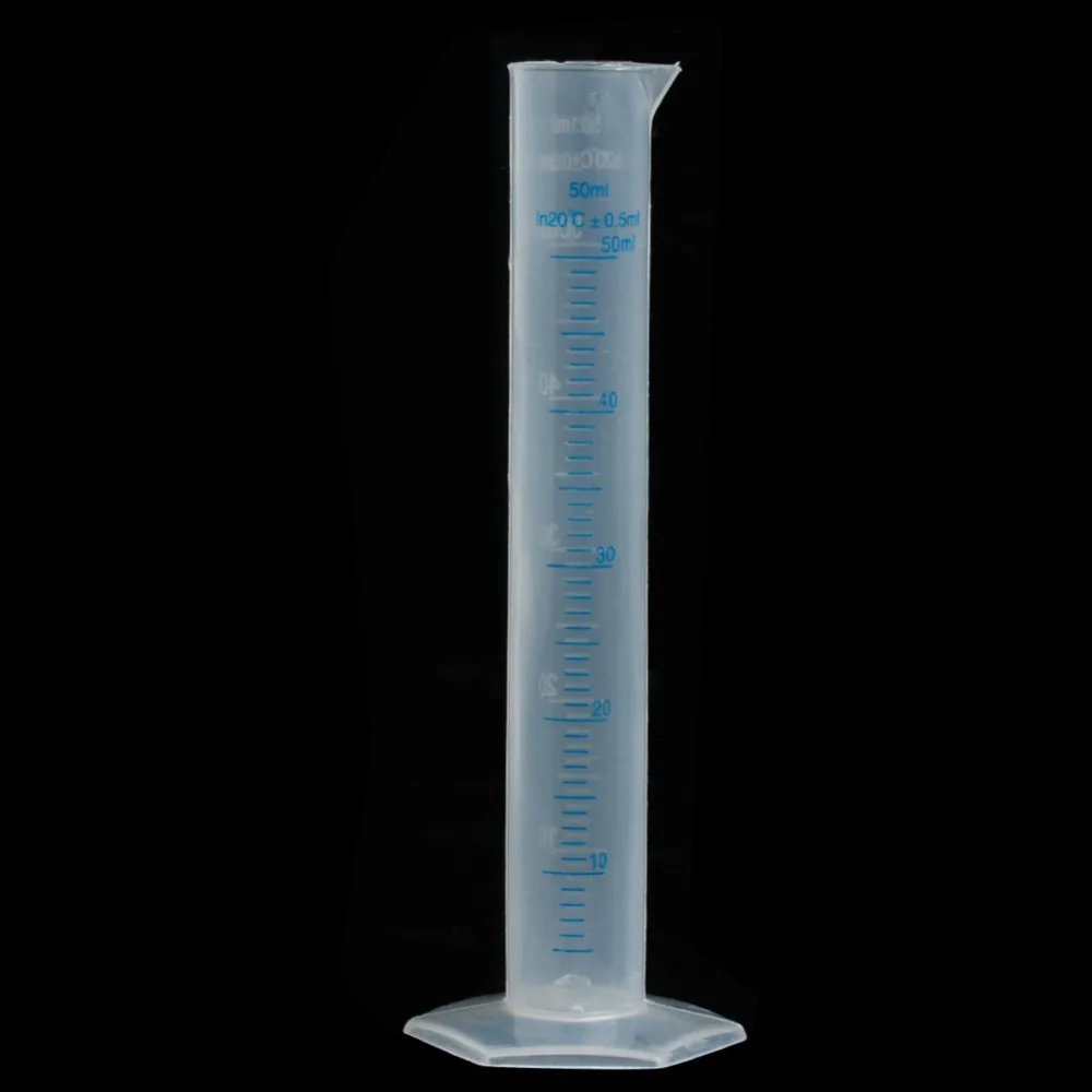 

50mL Measuring Cylinder Laboratory Test Graduated Liquid Trial Tube Jar Tool New