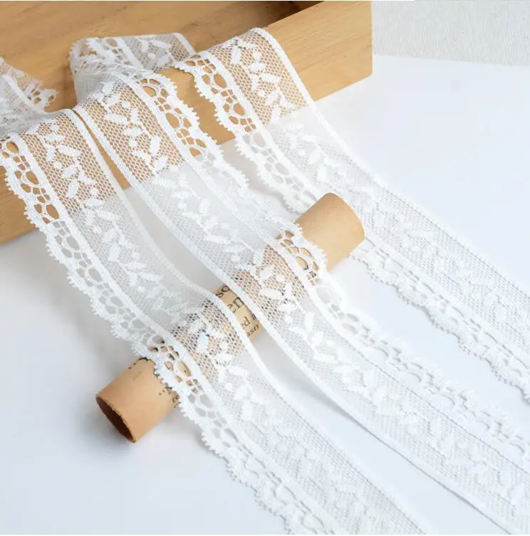 5 м/лот эластичная кружевная ткань цветок Венеция белая аппликация с кружевной