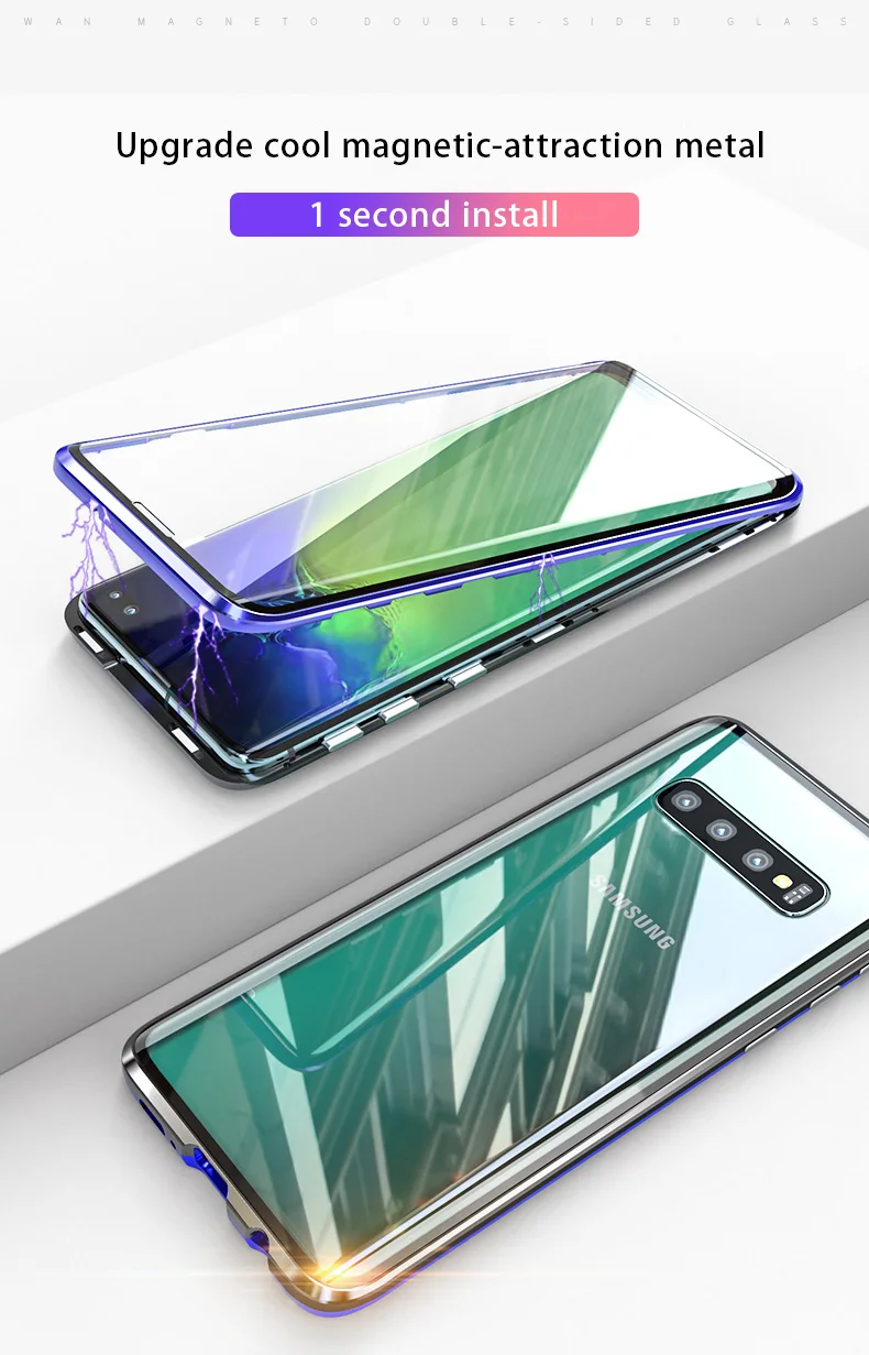 Закаленное двухстороннее стекло чехол для телефона Samsung Note 8 S7edge S8 S8P S9 S9P Note9