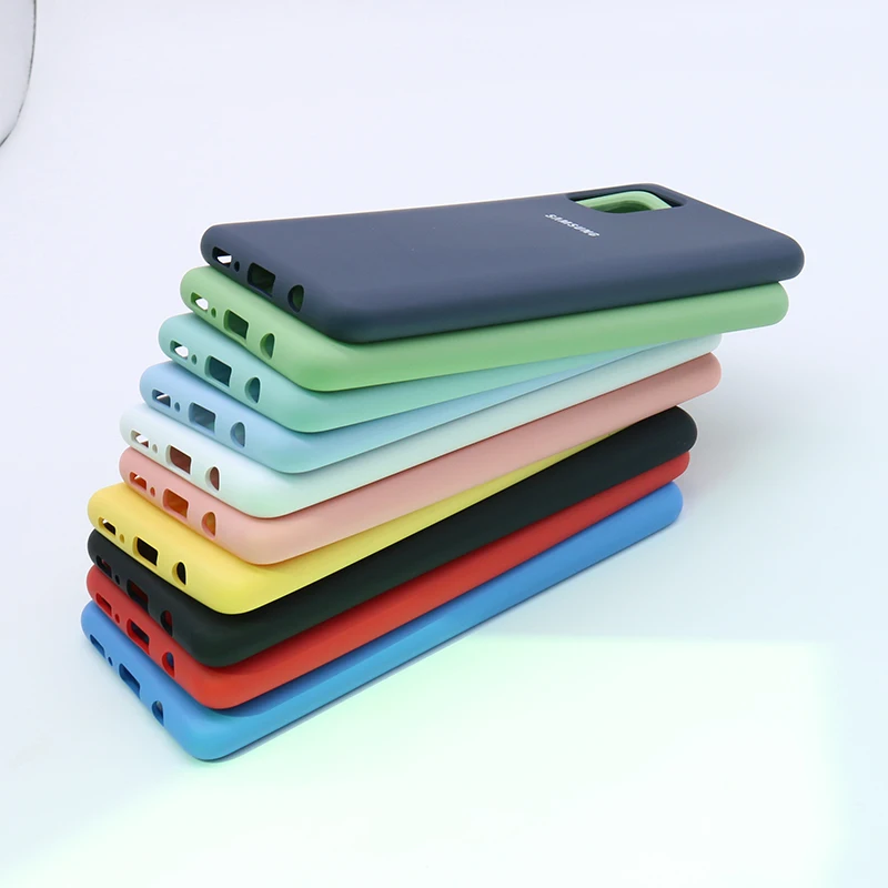 Galaxy A21 оригинальный Samsung a21 A51 A71 шелковистый силиконовый чехол высокого качества