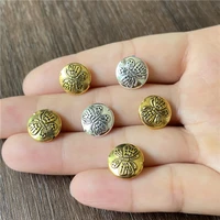 15pcs butterfly pattern round perforated beads connect jewelry making diy handmade bracelet necklace accessories material
