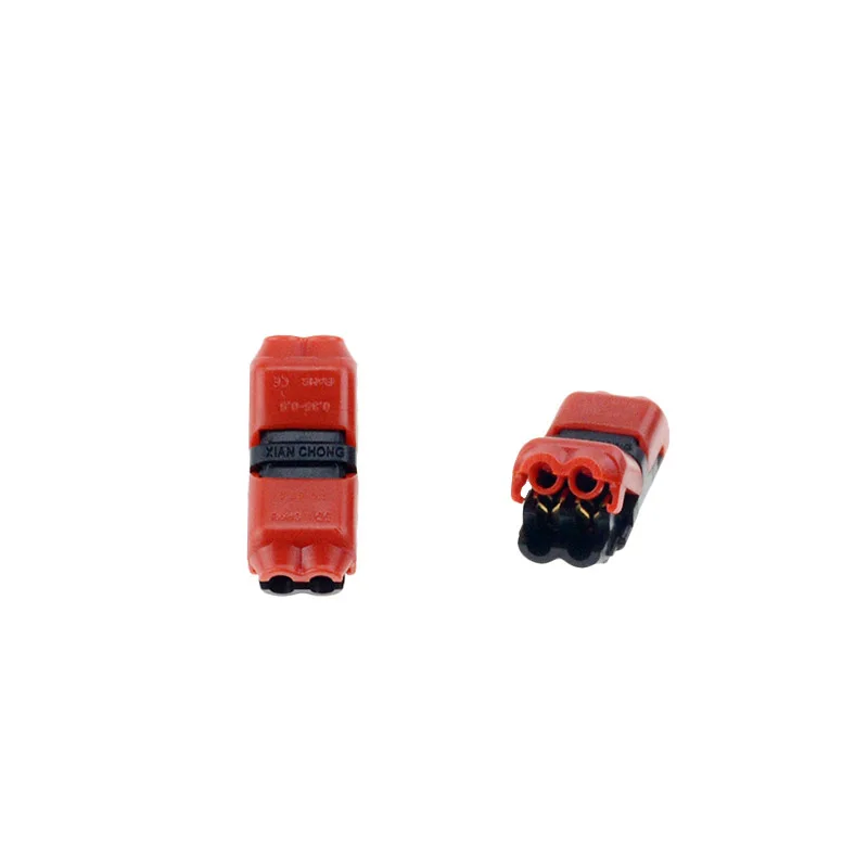 H2 Red 5 шт. H T тип 1Pin 2Pin шотландский замок Быстрый соединительный провод разъемы для терминалов обжимной Электрический автомобильный аудио 24-18AWG набор проводов - Цвет: H2 Red