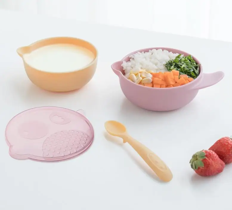 Kuulee набор посуды портативный Детский милый мультяшный двухслойный миска для