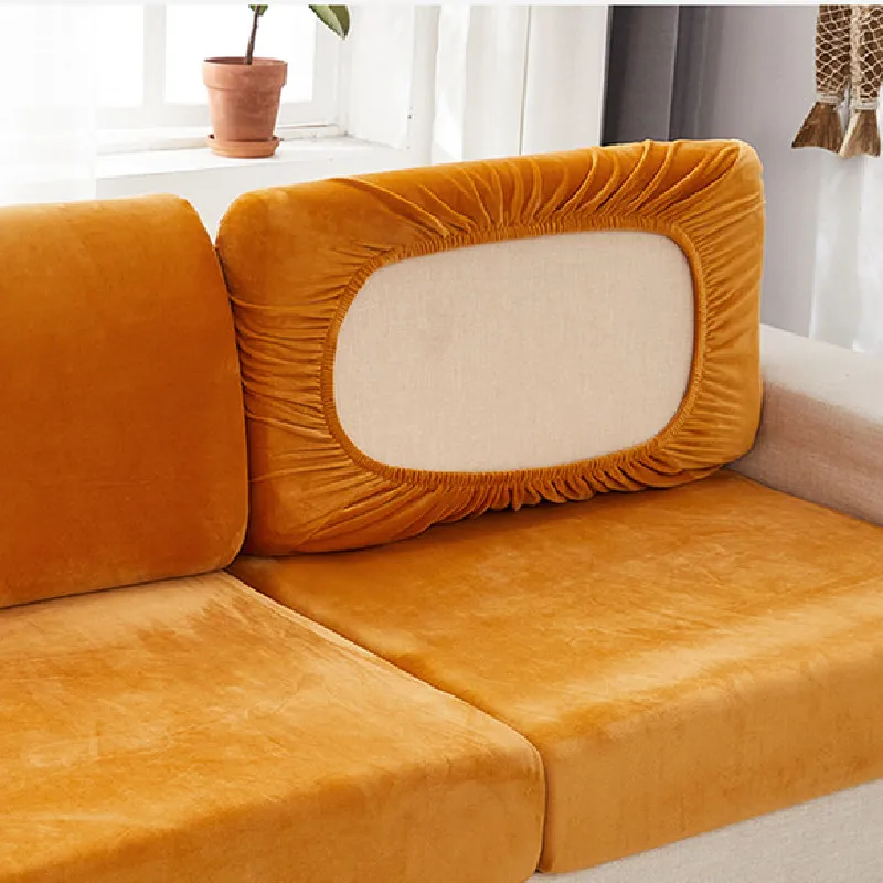

Elastic Velvet Sofa Cushion Cover L Shape Sofa Cover Furniture Protector Green Orange Pink Gray Navy Blue Sofa Seat Cover