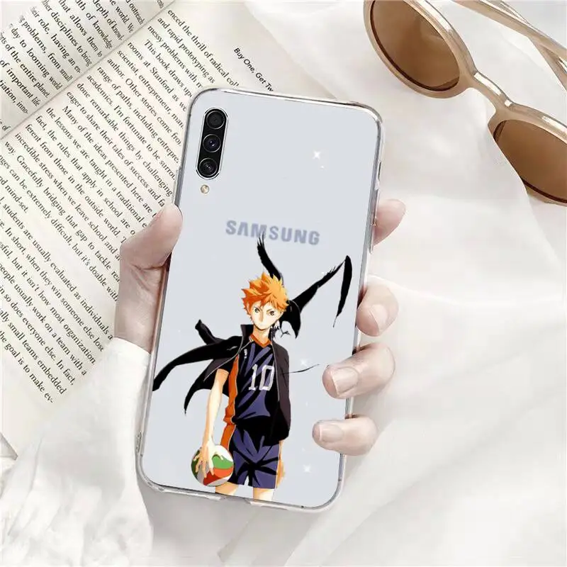 

Haikyuu Hinata attacks Phone Case Transparent for Samsung s9 s10 s20 Huawei honor P20 P30 P40 xiaomi note mi 8 9 pro lite plus