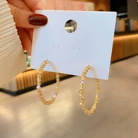 korean fashion retro shiny circle pendant earrings for women silver 925 jewelry exquisite party girl sexy earrings accessories