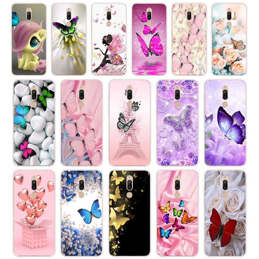 381FG Red butterfly on white roses gift Soft Silicone Tpu Cover phone Case for Meizu M5 M5C M5S Note M6 M6S M6T case | Мобильные