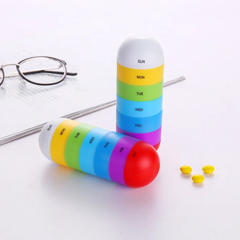 Пластиковый контейнер для таблеток на 7 дней мини лекарств еженедельная
