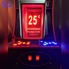 10 шт.лот 0,2525 центов, кнопка для крепления, светодиодная кнопка, аркадная игровая машина, прямоугольная 25 кнопок со светодиодной лампой и микропереключателем