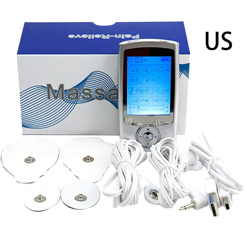 

16 режимов Многофункциональный шейный позвонок Акупунктура импульсный массажер для физиотерапии цифровая меридианная физиотерапия инструмент