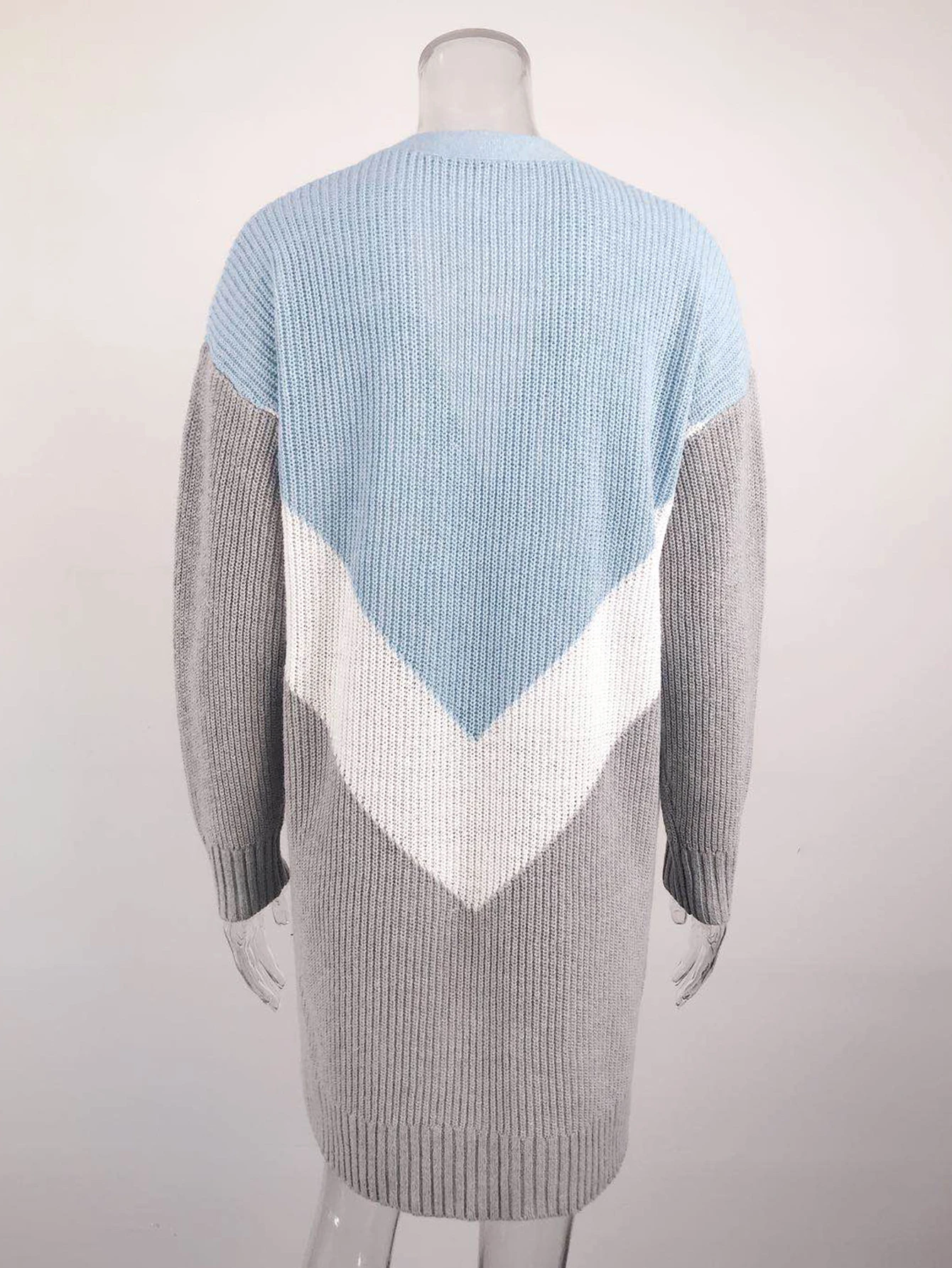

AIUJXK New 2020 Autumn Winter Knitted Cardigan Fashion Color Block Long Sweaters Coat Female Thick Long Sleeve Casual Cardigans