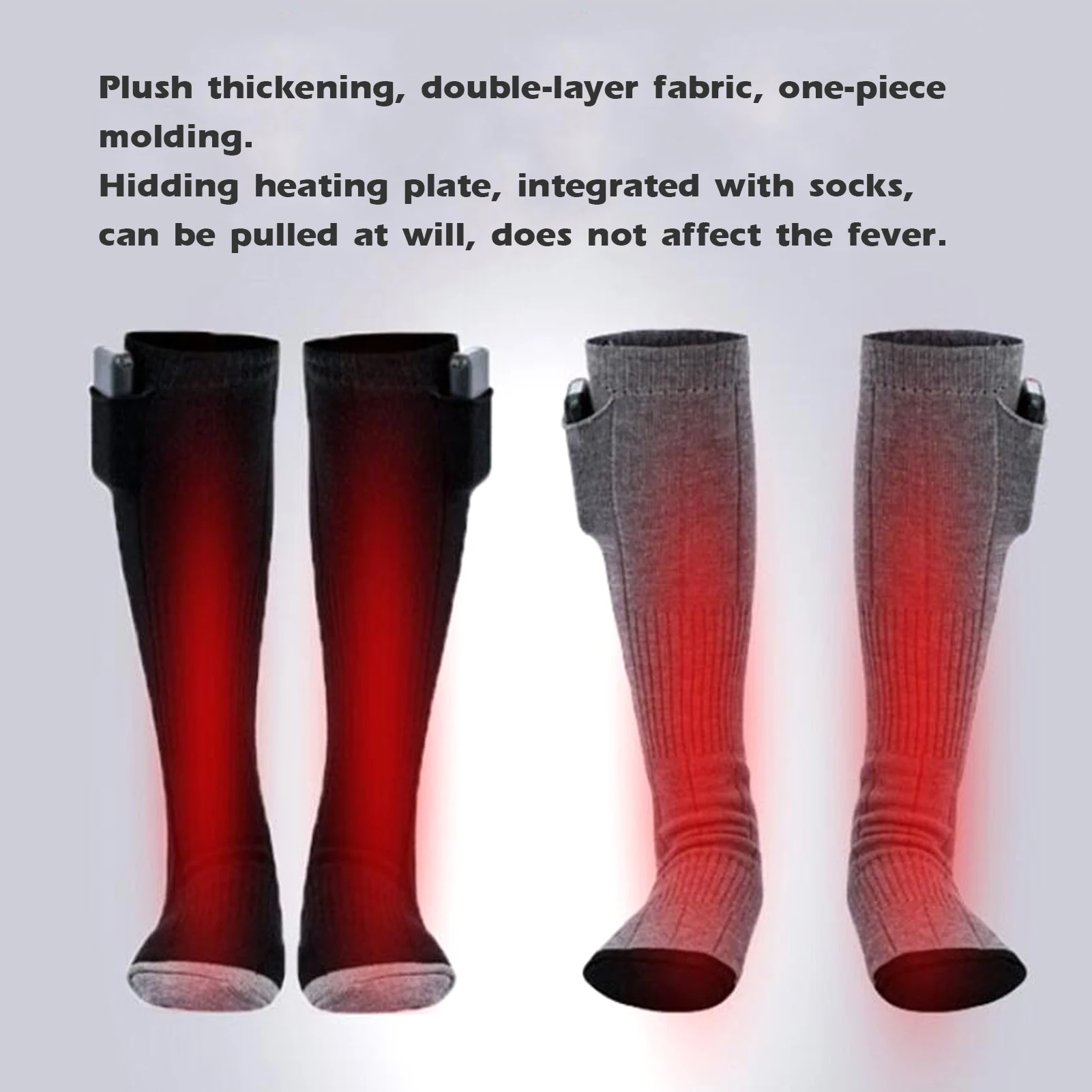 

Electric Heating Hot Socks Men Women Adjustable Temperature Lithium Battery 3.7V Elastic Wire Electric Heating Socks