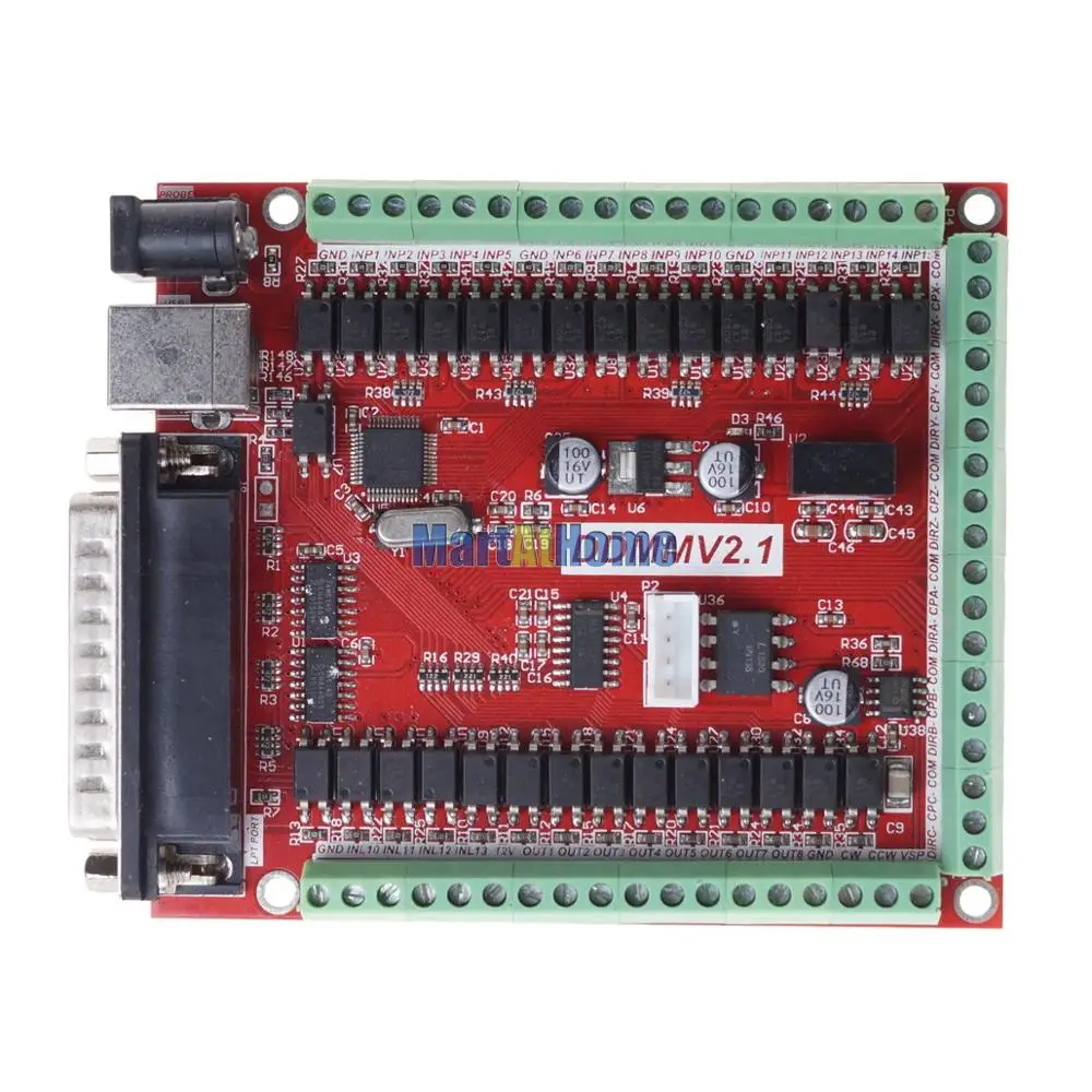 Argedo CNC 6 Axis USB LPT Mach3 Breakout Board Kit w/ручной блок управления для управления ling шаговый двигатель# SM706@ CF