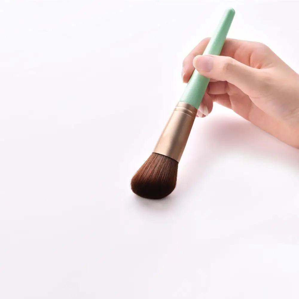 

Green cosmetic women professional custom organic makeup brushes