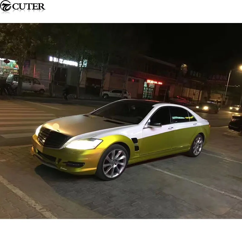 W221 S300 S350 комплект кузова автомобиля FRP Передний Задний бампер боковые юбки кранцы