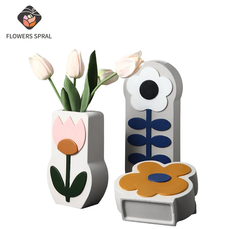 

Creative Ceramic Hand-Painted Vase Modern Home Living Room Decoration Vase Statue Sculpture Wedding Decoration Vase Gift
