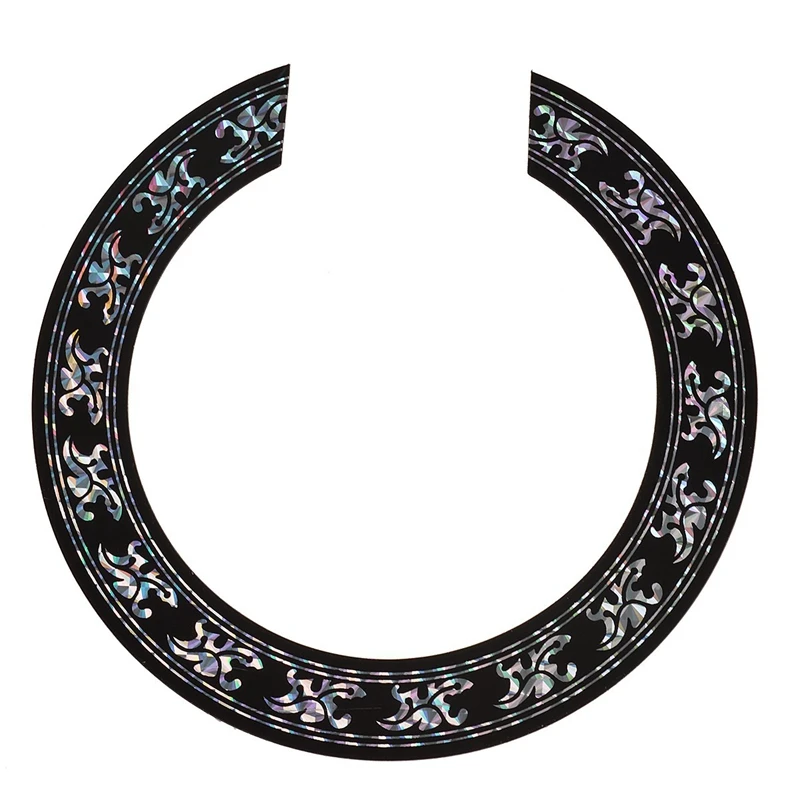 2Pcs Soundhole Rosette Decal Sticker Chrome Pattern for Acoustic Classical Guitar Parts | Спорт и развлечения