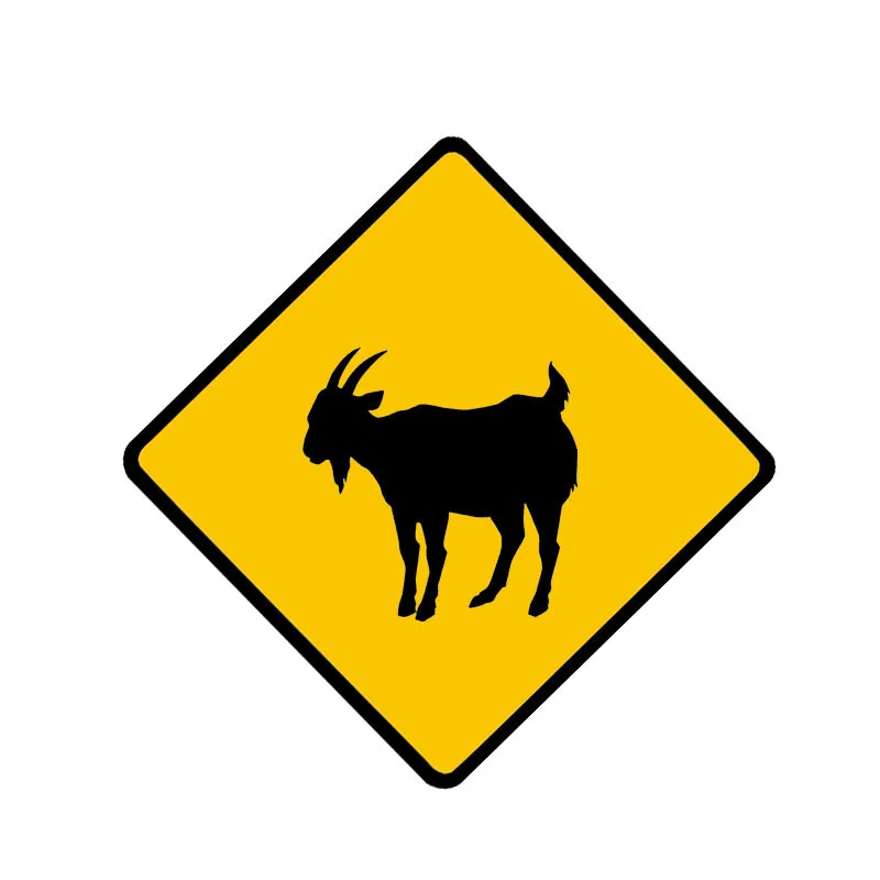 

Personality Animal Goat Warning Car Sticker Pvc Funny Car Accessories Decoration High Quality Waterproof Color Decal 12*12cm