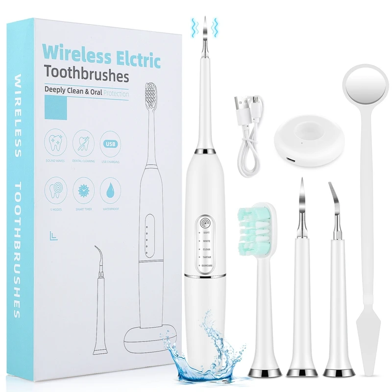

Electric Sonic Dental Scaler Toothbrush Household Portable Teeth Whiten Kit Remove Tartar From Teeth