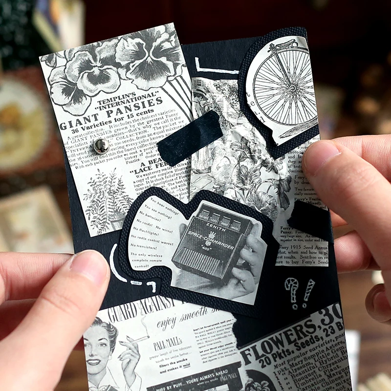 Dimi 100 листов винтажный журнал карманная Маленькая книга Ретро материал записная