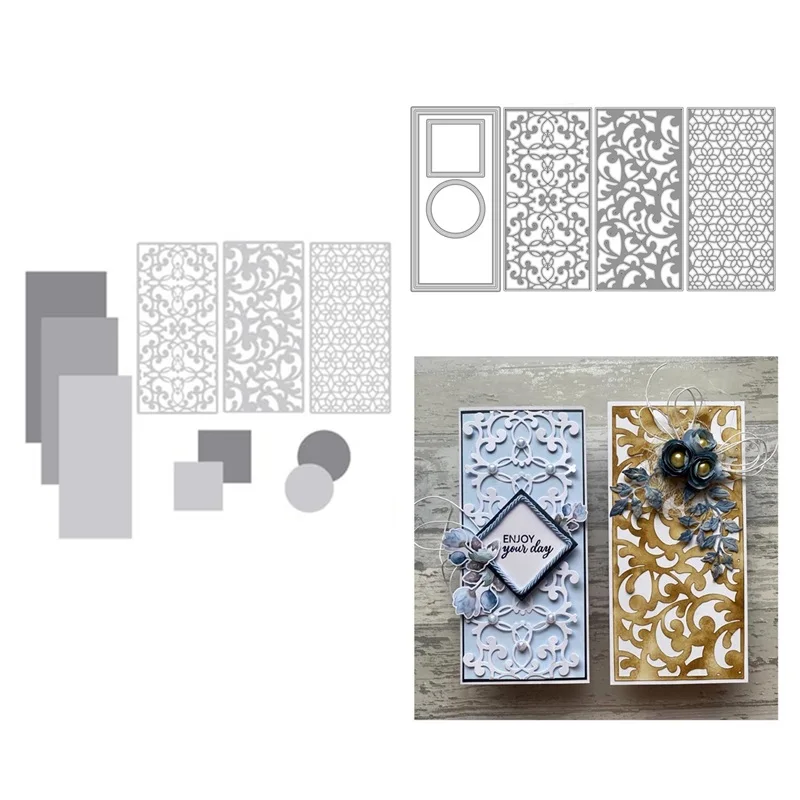 Новый 2021 наслоения металлический Трафаретный вырубной штамп и Скрапбукинг для