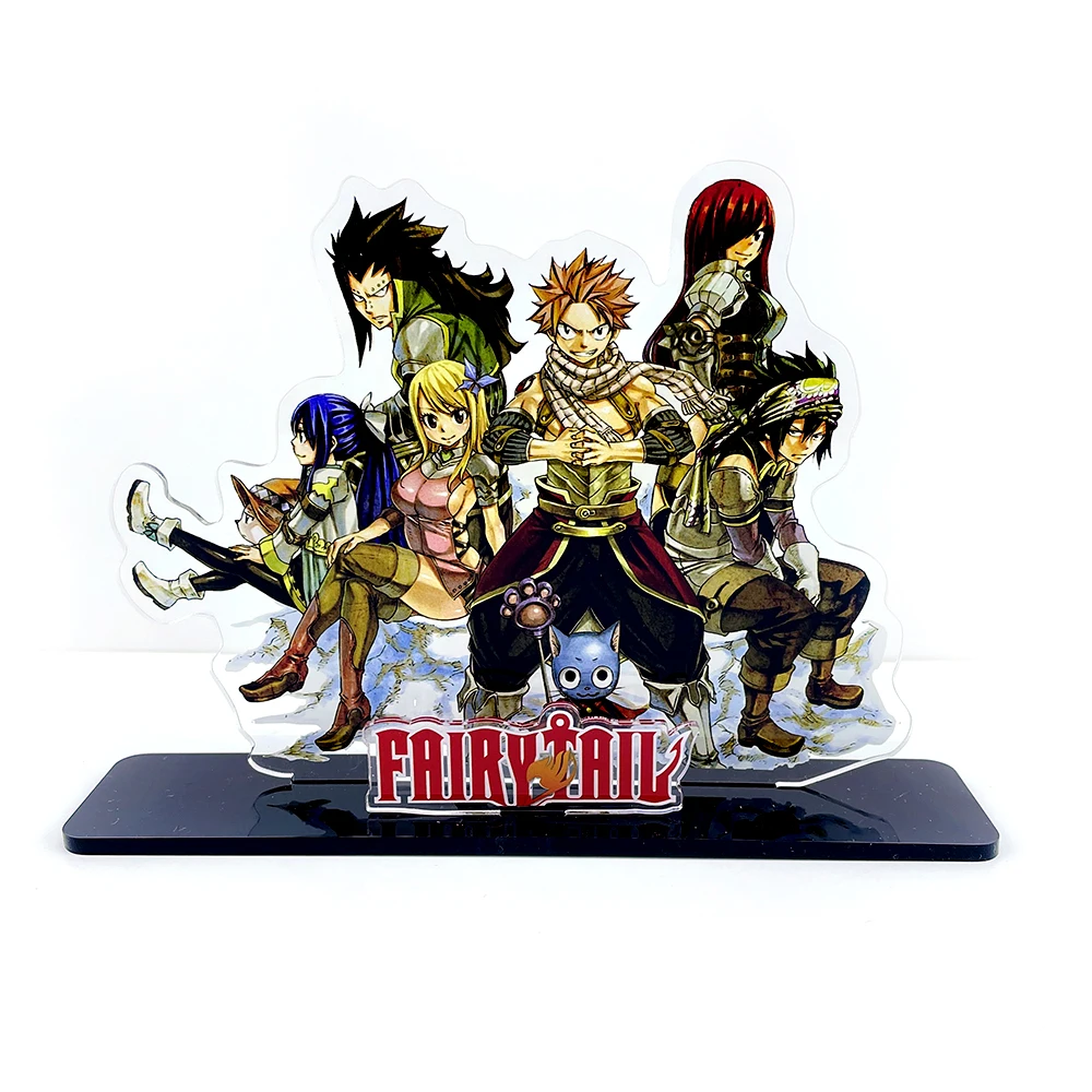 Fairy Tail union group Natsu Lucy Erza Gray Wendy Laxus Happy HM acrylic stand figure model plate holder topper anime
