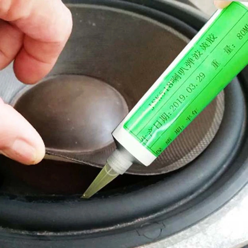 

K1KA Speaker Repair Glue 80ml for Horn Cracking Degumming Dust Paper Cone Bonding Paper Tray Rubber Edge Cloth Yellow
