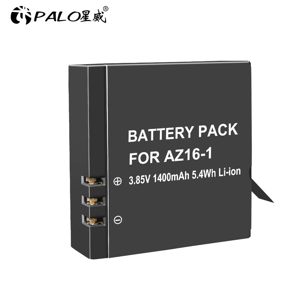 PALO 1 4 шт. AZ16 1400mAh 3 85 V батарея + ЖК дисплей USB двойной зарядное устройство для