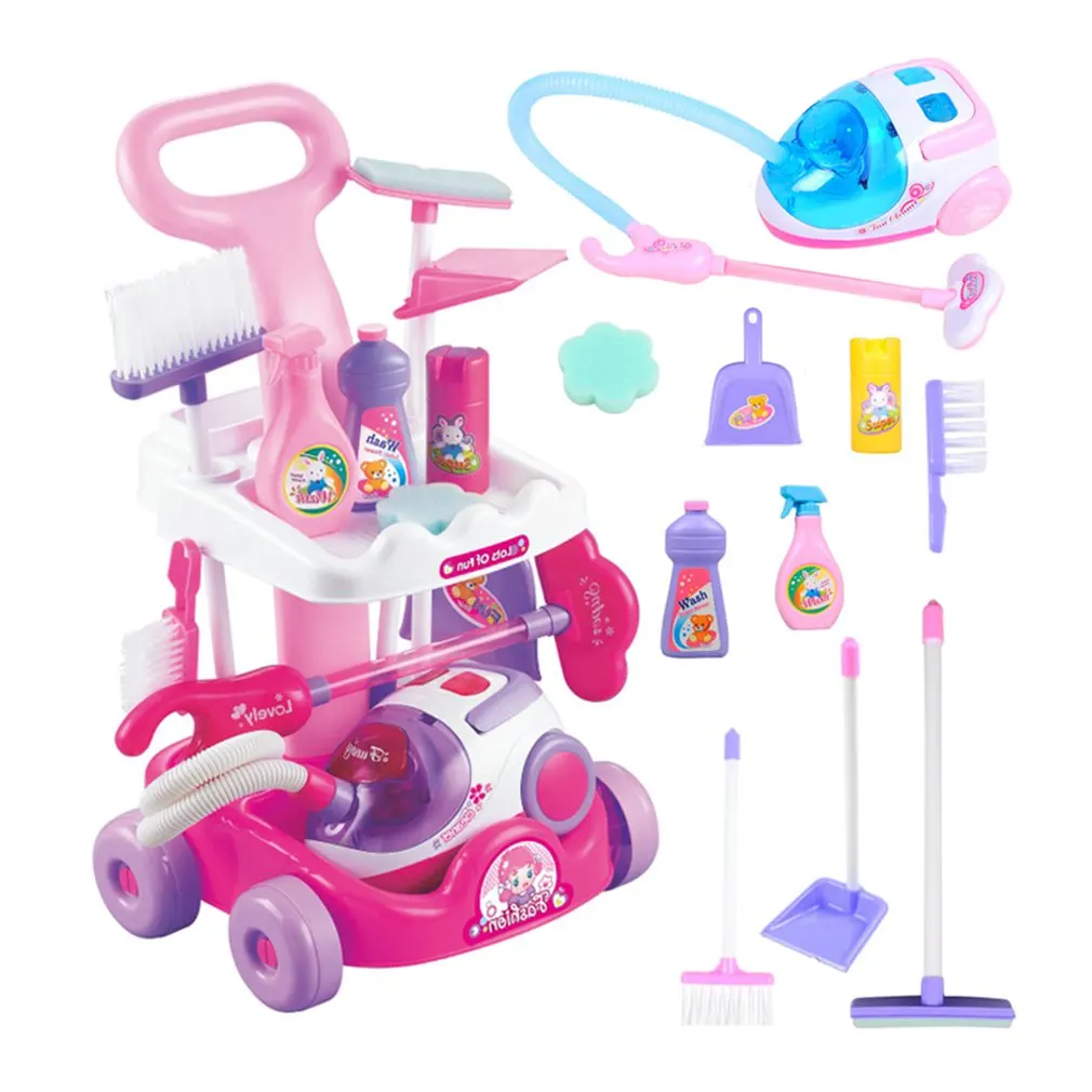 

Gardening Trolley Simulation Vacuum Repair Kids Cleaning Set Watering Shovel Prepared Trolley Toys Watering Shovel Trolley Toys