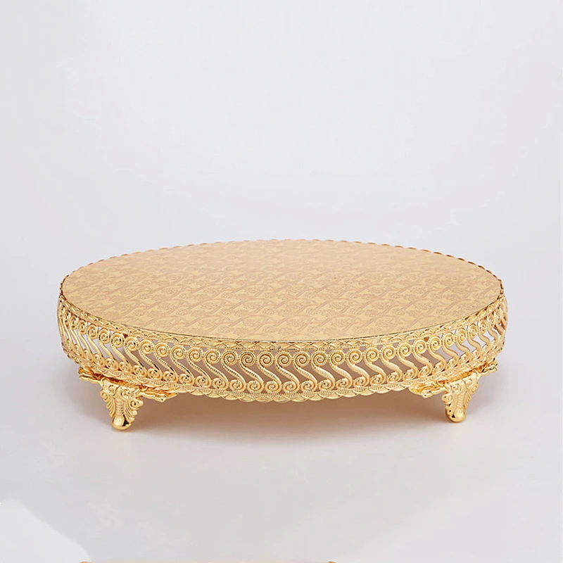 Металлический поднос Роскошные Полые Плиты гайки/фрукты/торт стенд свадебных