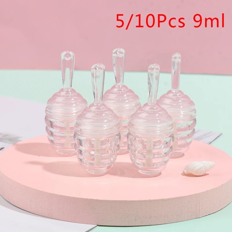 

5/10Pcs Empty Lip Gloss Tube Containers ClearMini Sample Cosmetic Refillable Lip Balm Bottles 9ml