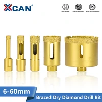 xcan drill bit m10 thread vacuum brazed dry diamond drilling core bits diamond hole saw cutter ceramic tile drilling tools