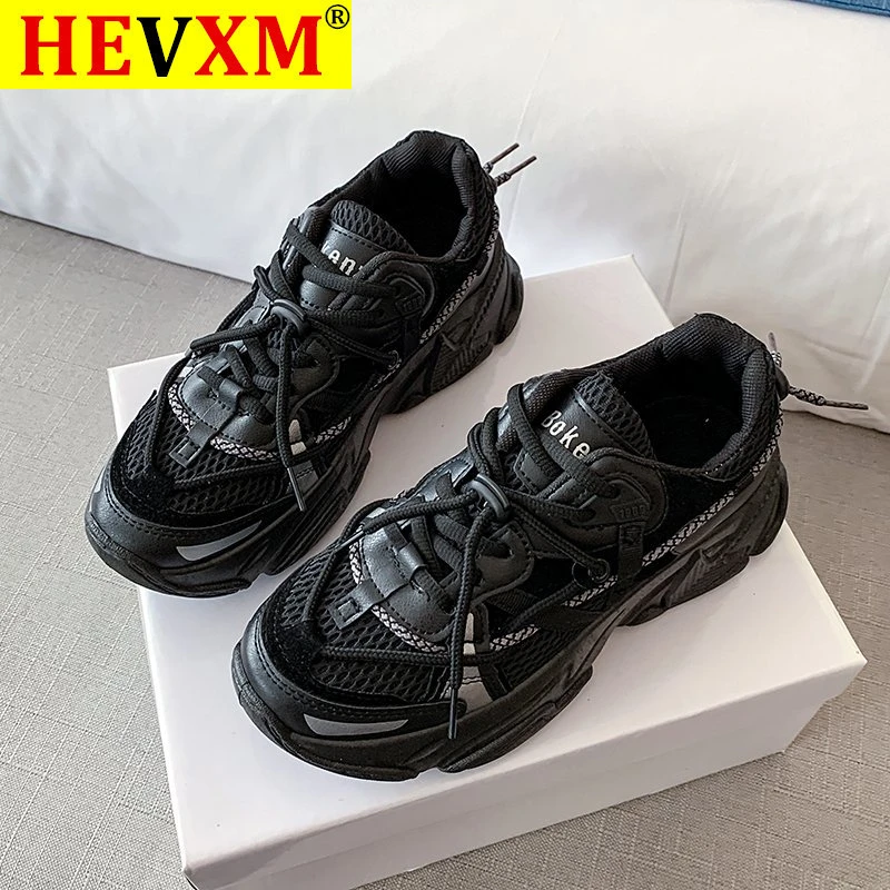 

HEVXM 2020 Spring Chunky Sneakers Women Fashion Platform Shoes Vulcanize Shoes Women Casual Female Trainers Dad Shoes