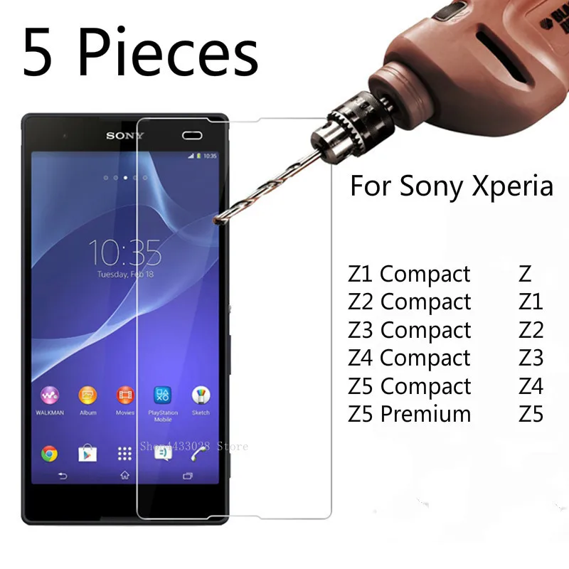 5 шт. закаленное стекло для Sony Xperia Z Z1 Z2 Z3 Z4 Z5 Premium Compact Mini защита экрана Z3C Z5C Z4C