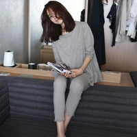 pajamas womens autumn loose fit trousers long sleeve modal set spring and autumn comfortable elasticity home wear