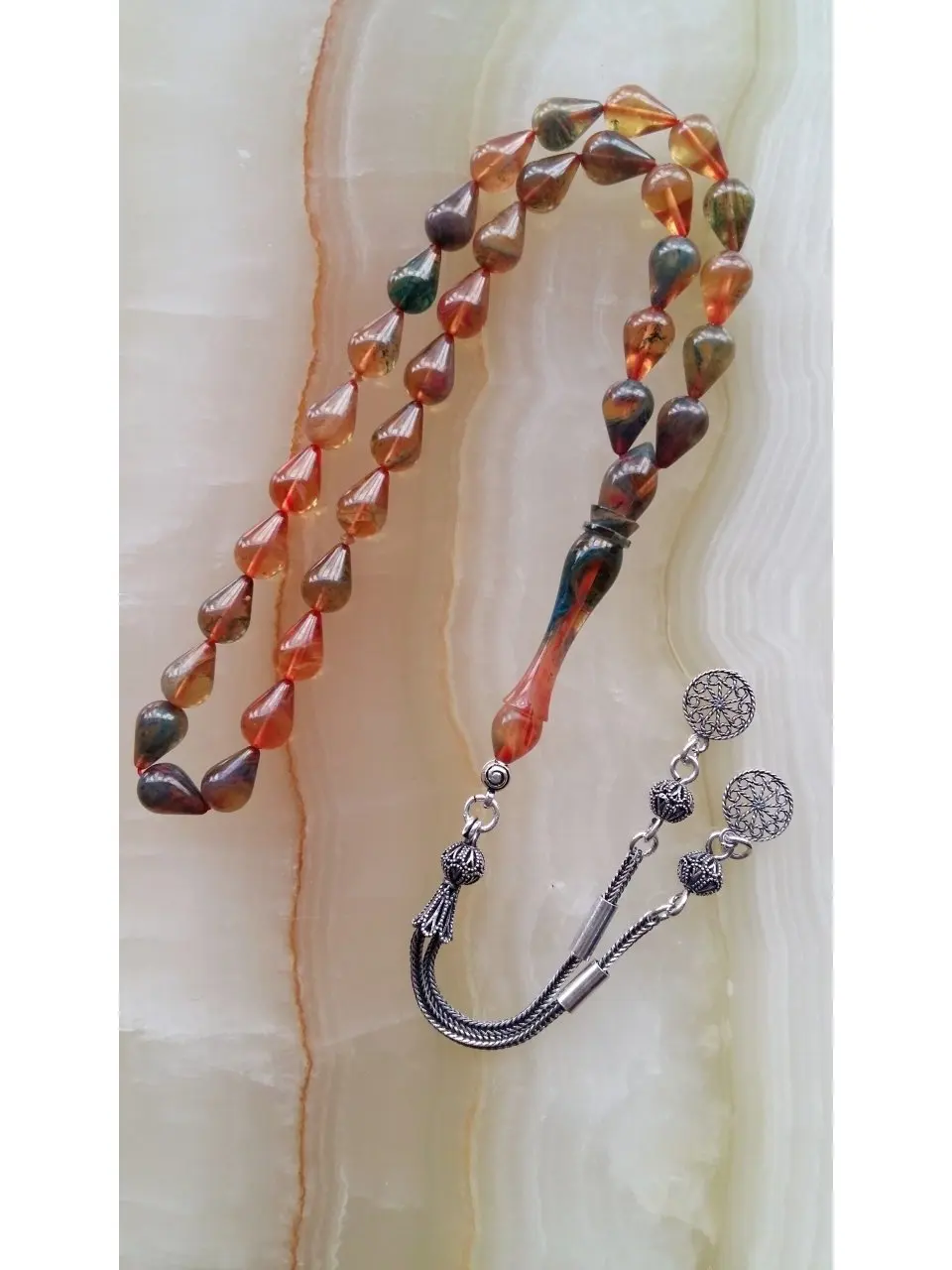 

Islam Tasbih Muslim Rosary Beads 33 Prayer Rosary For Men Bracelet For Men Accessory amber stone Handmade Made in Turkey