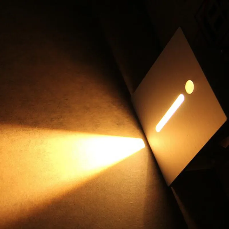 Настенный светильник утопленный лестницы Светильник светодиодный 3W ПИР