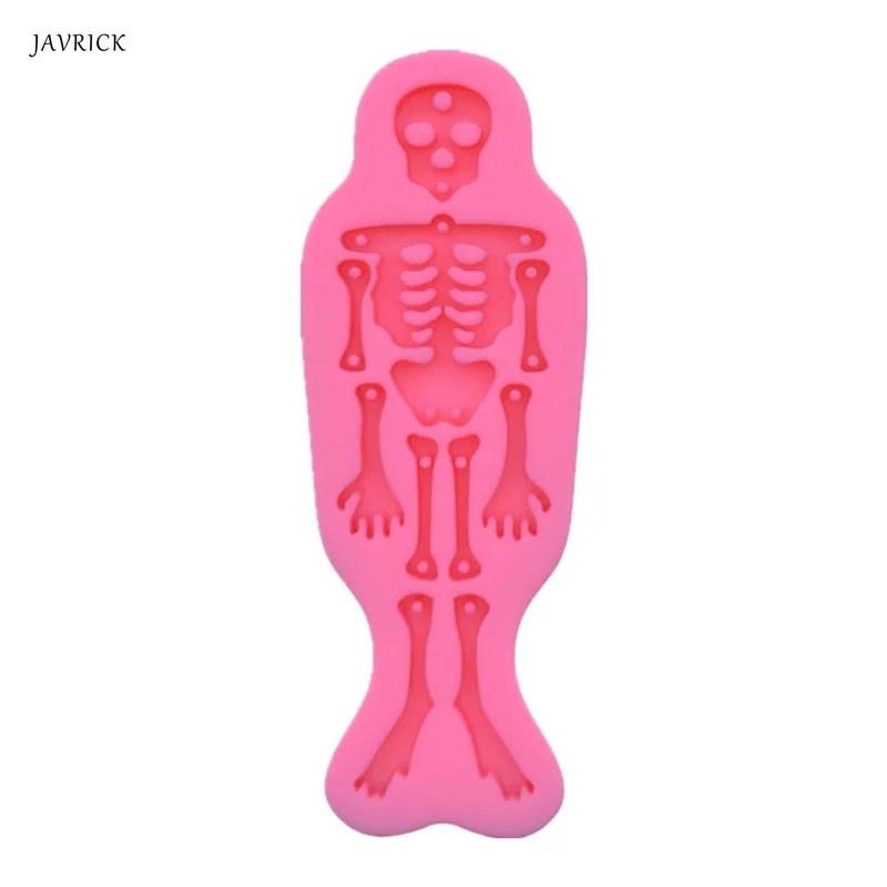

Skeleton Shape Keychain Epoxy Resin Mold Key Chain Earrings Pendants Silicone Mould DIY Crafts Jewelry Necklace Tool