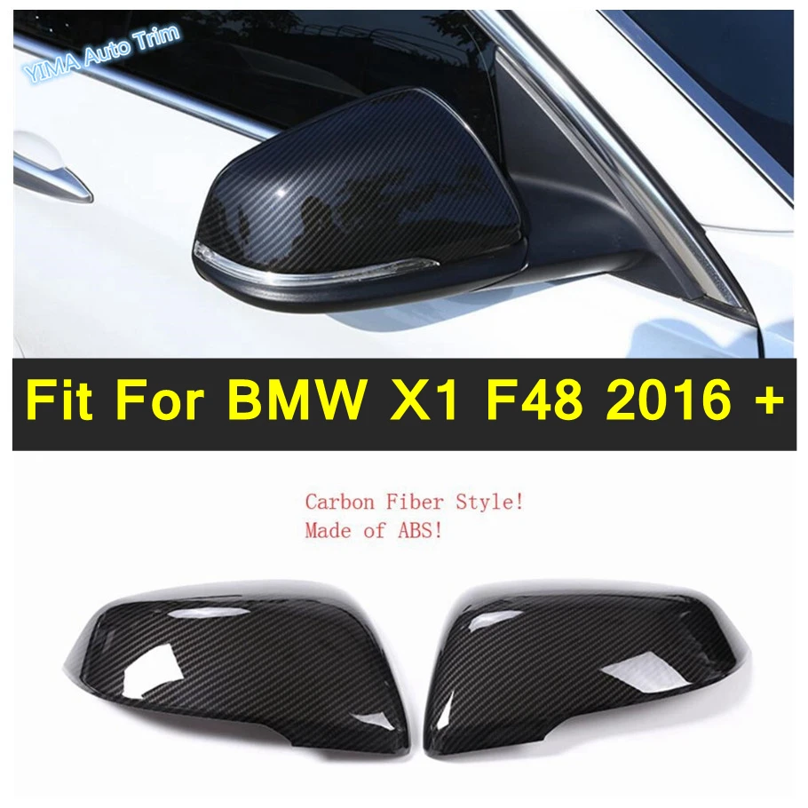 

Lapetus 2Pcs Side Door Rearview Mirror Cap Cover Trim ABS Fit For BMW X1 F48 2016 - 2021 Carbon Fiber Look Exterior Accessories