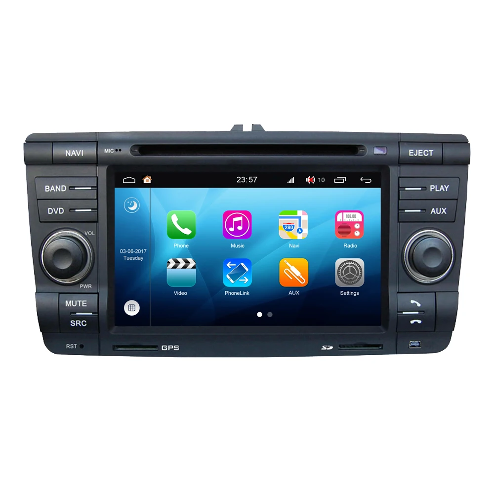 Автомобильный мультимедийный проигрыватель с автонастройкой для Skoda Yeti Octavia Laura