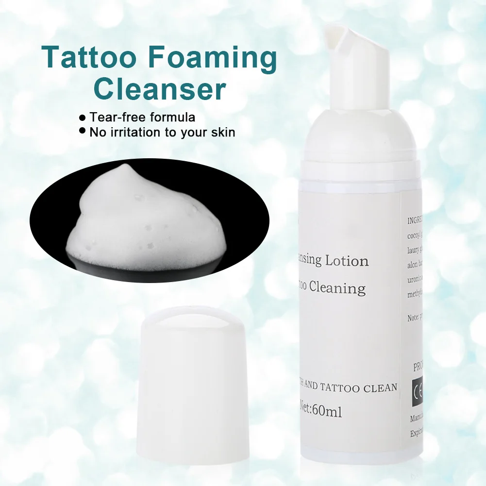 

60ml /Bottle Eyelashes Tattoo Foaming Eyelid Foaming Cleanser Eyelash Extension Makeup Cleaning Lotion Safe For Eyelash Grafting
