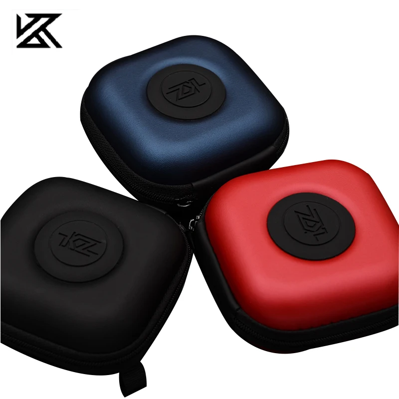 

Original KZ PU Case Bag Earphone Headset Accessories Protable Pressure Shock Absorption Storage Package With Logo Mini zipper