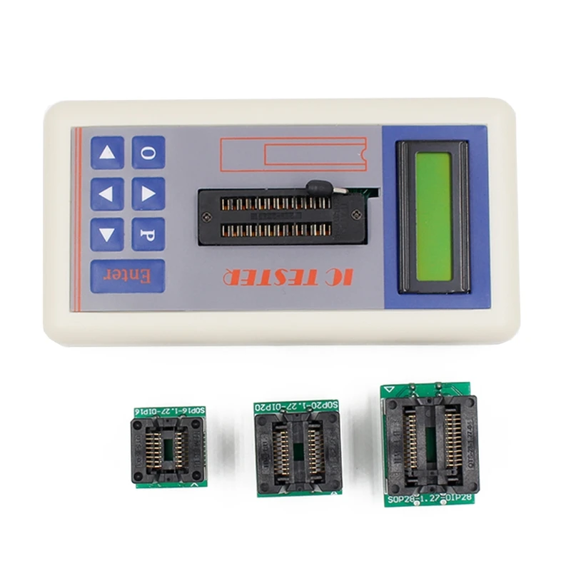 

Transistor Tester Integrated Circuit IC Tester Meter Maintenance Tester MOS PNP NPN Detector 3.3V/5.0V/Auto Search Mode